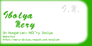 ibolya mery business card